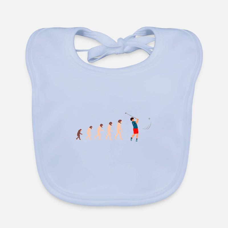 Evolution Golf Golfer Geschenkidee Baby Bio-Lätzchen