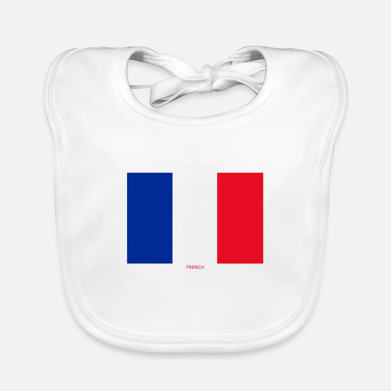 DRAPEAU FRANÇAIS Bavoir bio Bébé
