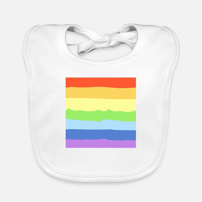 Rainbow pride Organic Baby Bibs