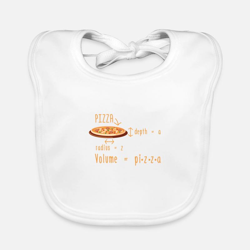 Pizza de mathématicien | Idée cadeau maths mathématiques Bavoir bio Bébé