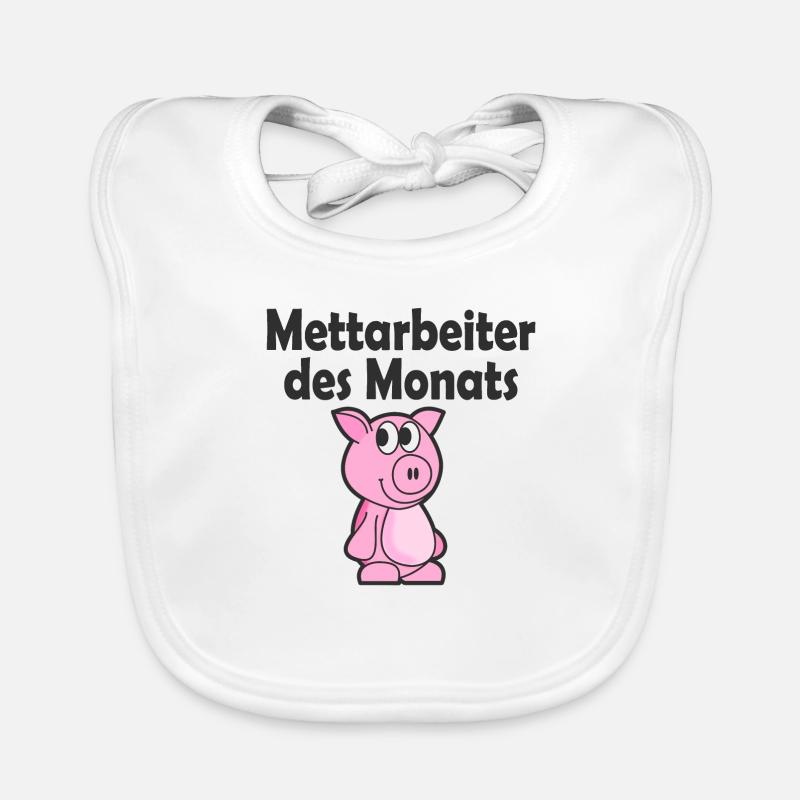 METTARBEITER DES MONATS - Baby Bio-Lätzchen - Weiß