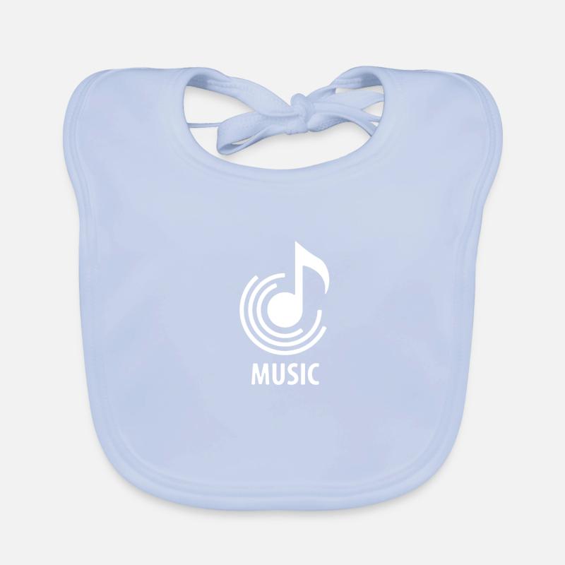 music note Organic Baby Bibs