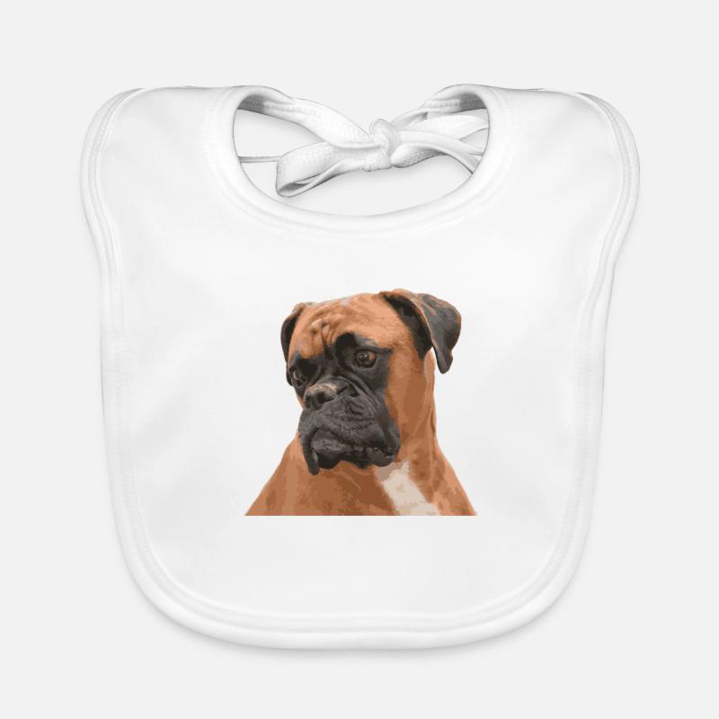 Trauriger Boxer Baby Bio-Lätzchen