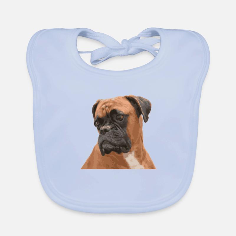 Sad Boxer Organic Baby Bibs