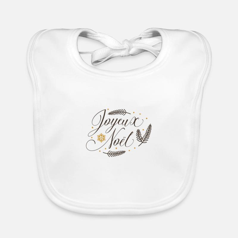 Joyeux Noel Organic Baby Bibs