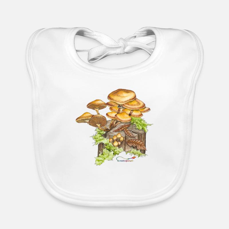 Stockschwämmchen - Baby Bio-Lätzchen - Weiß