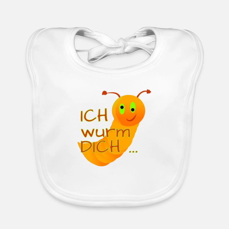 Ich wurm DICH Baby Bio-Lätzchen