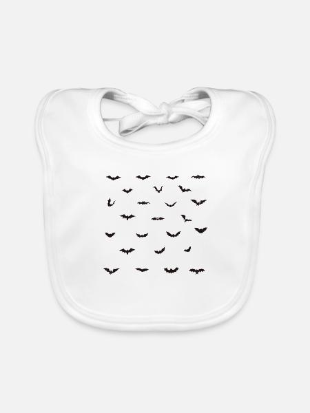 Halloween Bats Bundle 02 - Organic Baby Bibs - white - Front