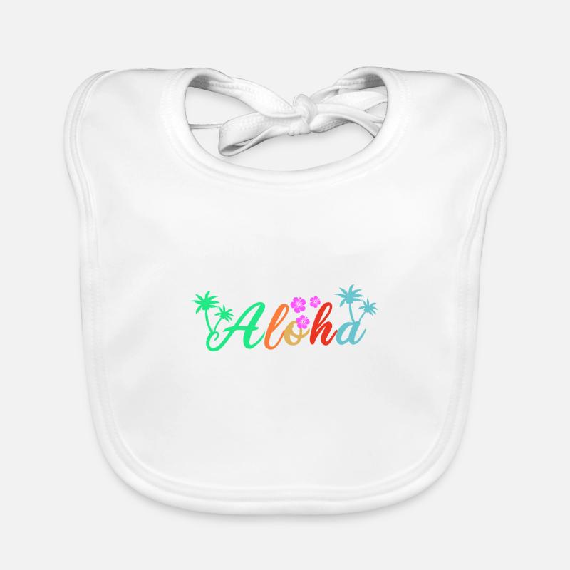 Hawaii Aloha Summer Beach Vacation Gift Idea Organic Baby Bibs