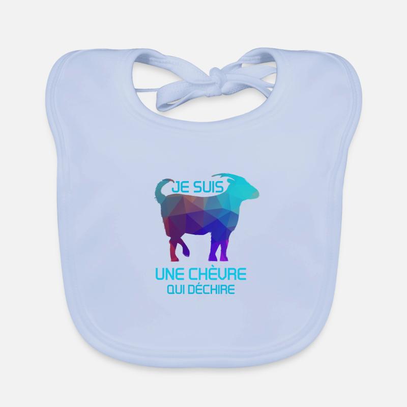 Ich bin eine Ziege, die rockt Baby Bio-Lätzchen