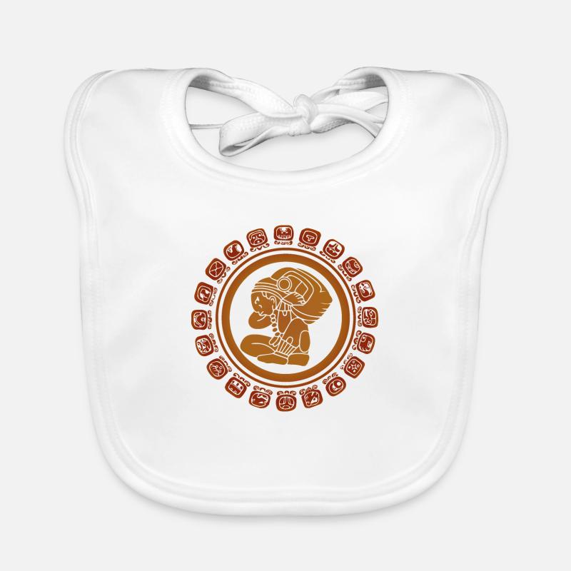 Maya symbol Maya calendar gift idea Organic Baby Bibs