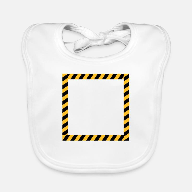 Rahmen Schild Absperrband Baby Bio-Lätzchen