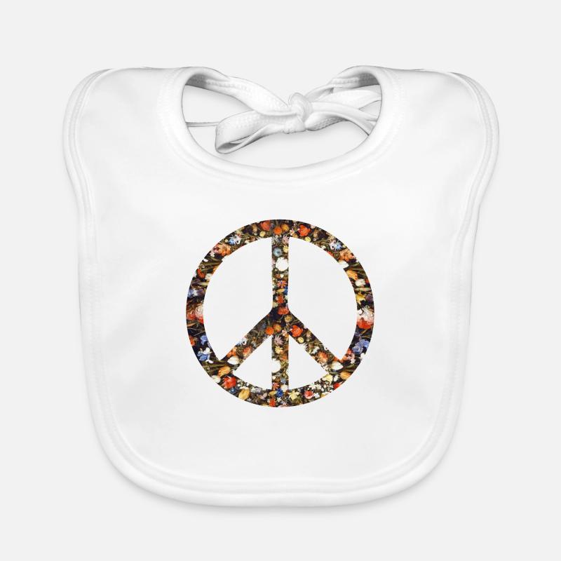 Symbole de paix Peace Bavoir bio Bébé
