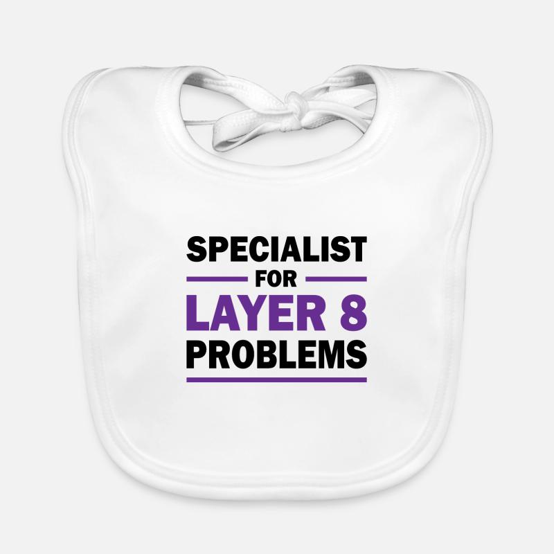 Layer 8 programmer saying gift Organic Baby Bibs