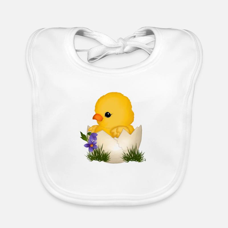 Bébé poussin - Bavoir bio Bébé - blanc