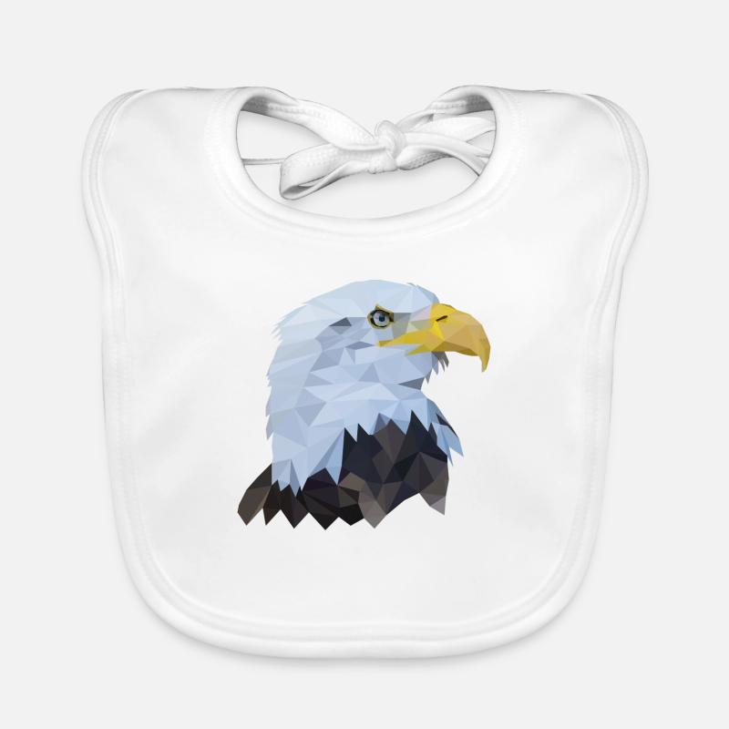 Oiseau polygone tête d'aigle Bavoir bio Bébé