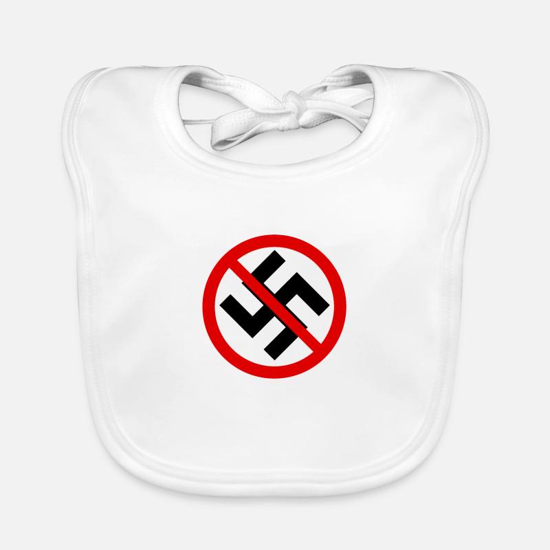 Aucun symbole de croix gammée Bavoir bio Bébé