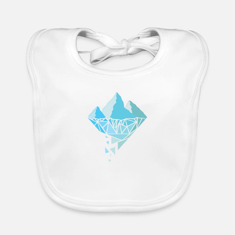 Polygon Art Poly Berge Dreieck Stil Wandern Baby Bio-Lätzchen