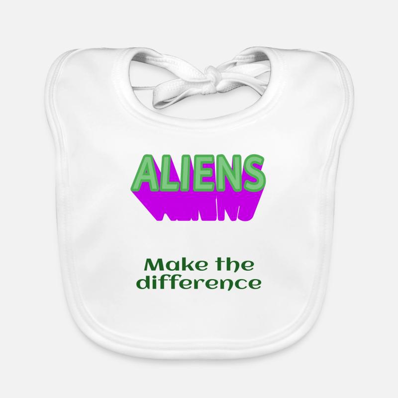 ALIENS Aliens make the difference without alien Organic Baby Bibs