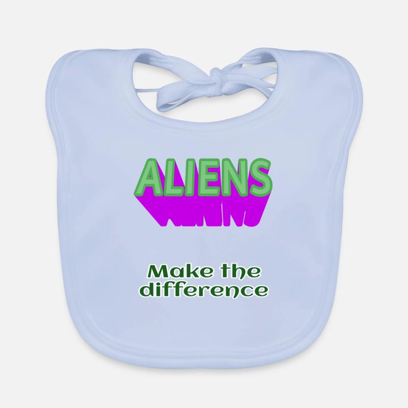 ALIENS Aliens make the difference without alien Organic Baby Bibs