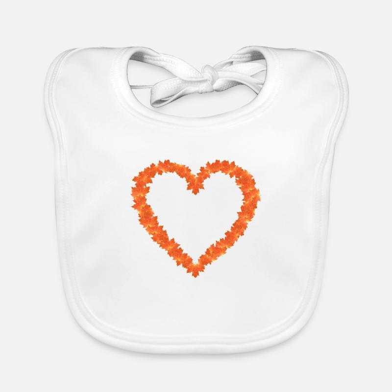 Leaves Heart Organic Baby Bibs