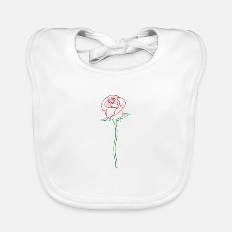 Rose Blume Baby Bio-Lätzchen