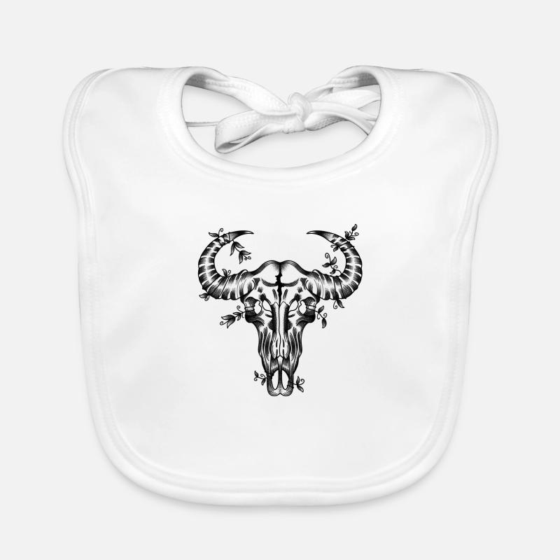 Crâne de buffle Bavoir bio Bébé
