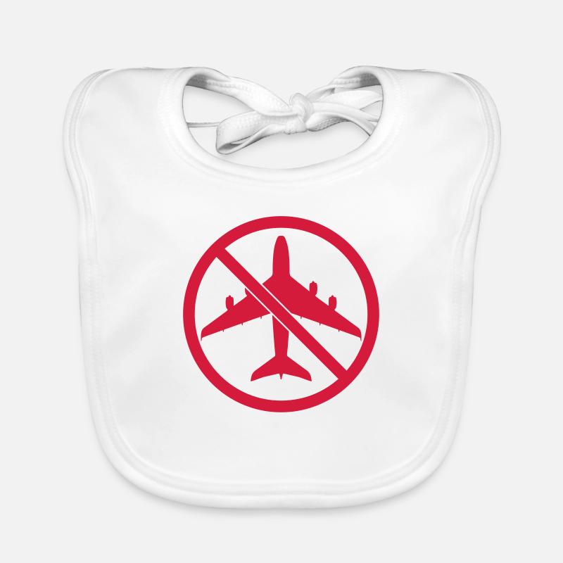 No plane sign Organic Baby Bibs