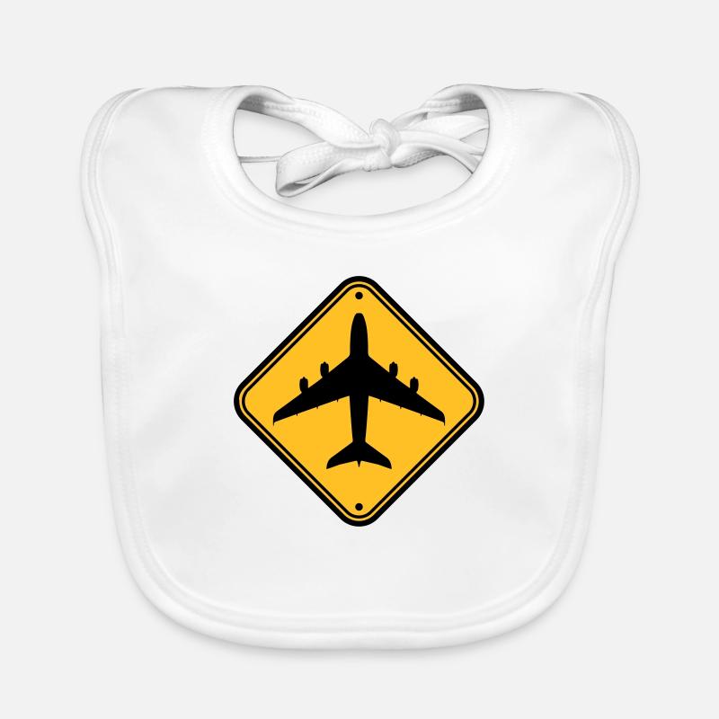 Shield Airplane Zone Organic Baby Bibs