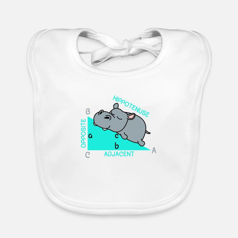 Hippotenuse Mathe Mathematik Mathelehrer Witz Spaß Baby Bio-Lätzchen