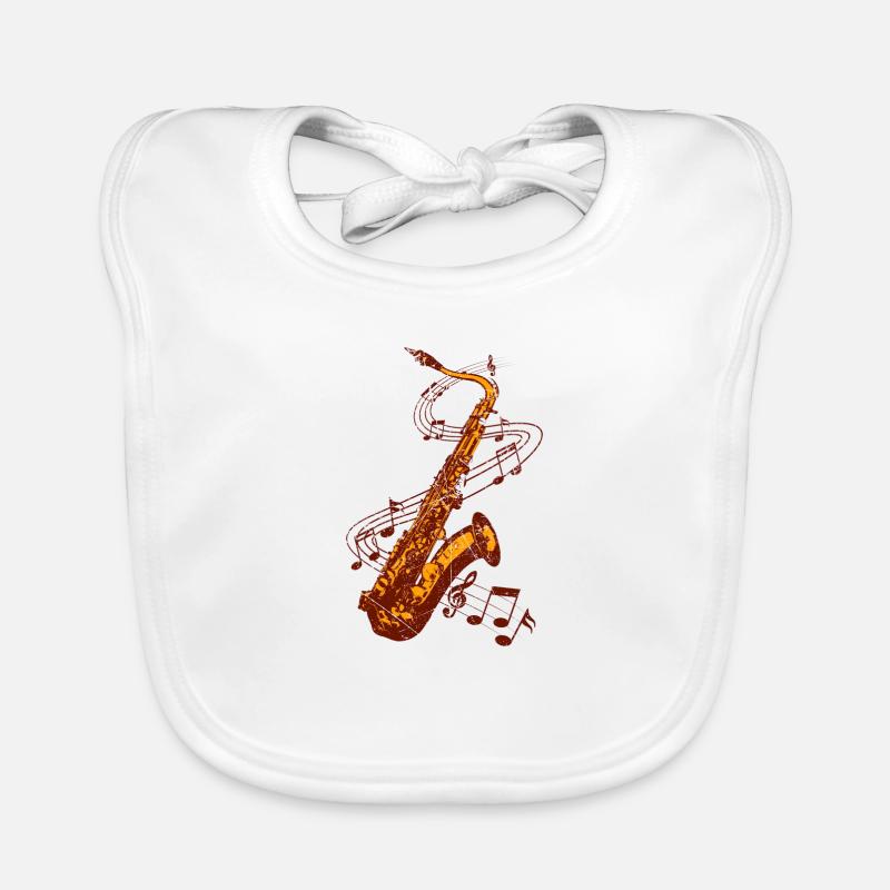 Saxophon Musiker Baby Bio-Lätzchen