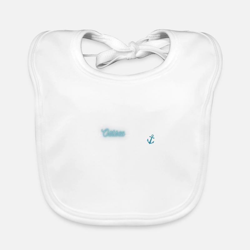 Ancre de la mer Baltique - Bavoir bio Bébé - blanc