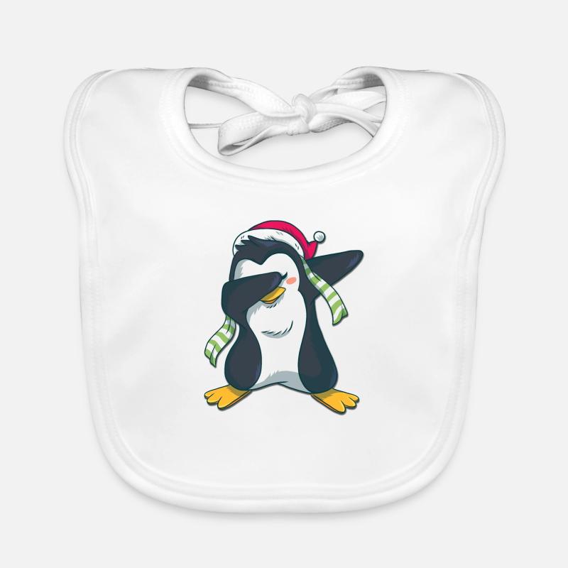 Penguin dabbing Organic Baby Bibs