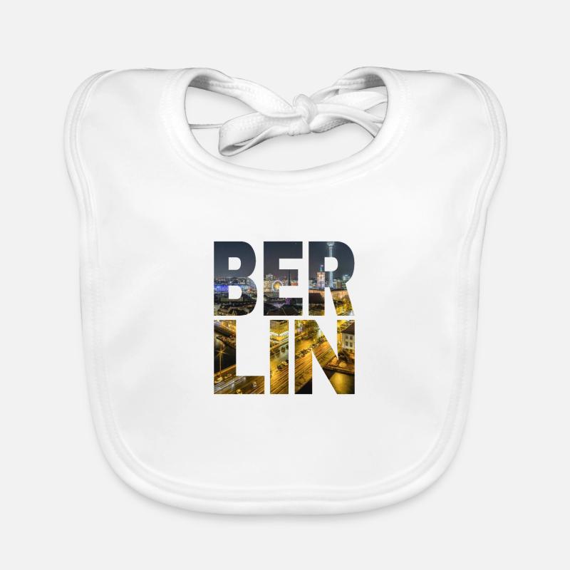 Berlin dans la nuit Bavoir bio Bébé