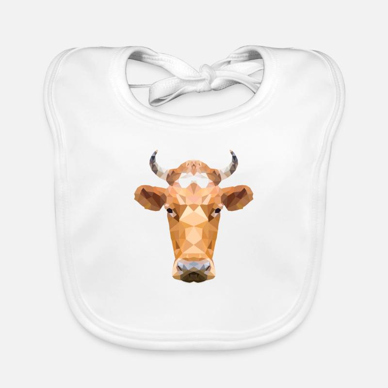 Braune Kuh oder Kakao-Kuh Baby Bio-Lätzchen