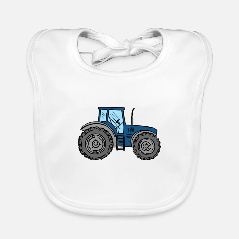 Tractor - farmer Organic Baby Bibs