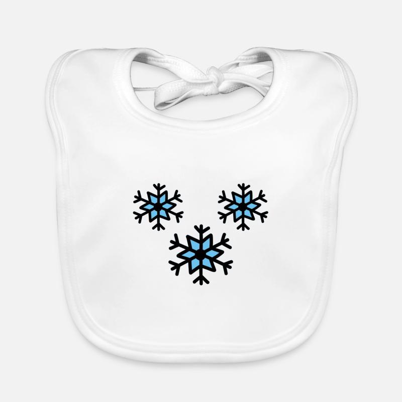 flocons de neige - flocons de neige dessin Bavoir bio Bébé