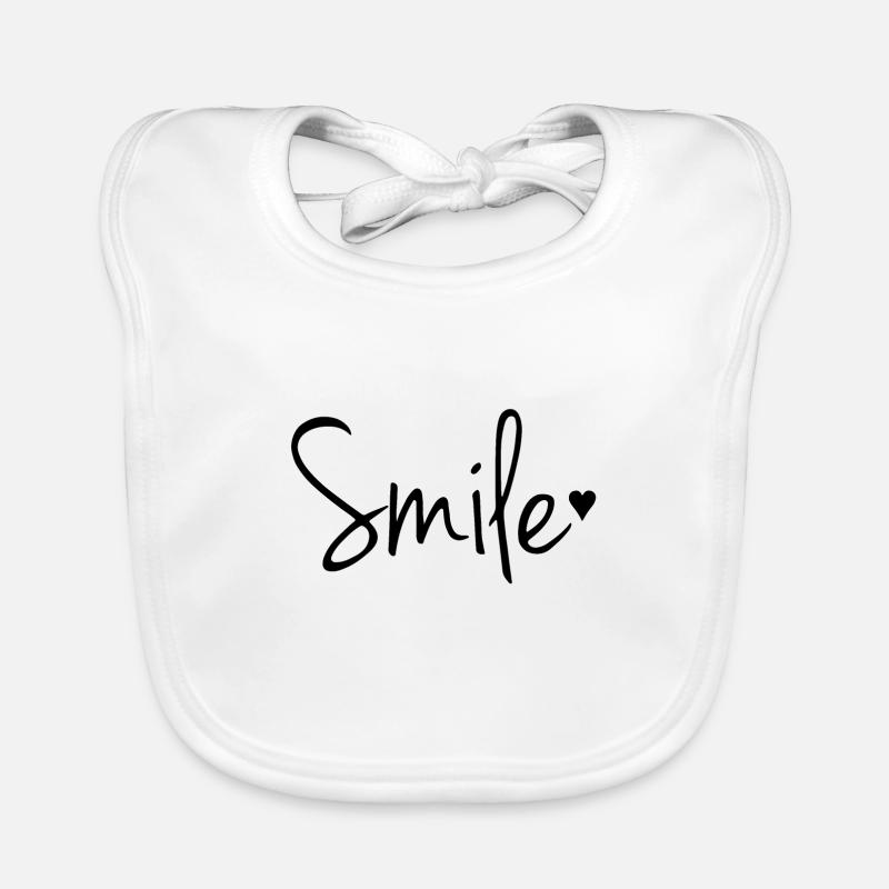 Smile - Baby Bio-Lätzchen - Weiß