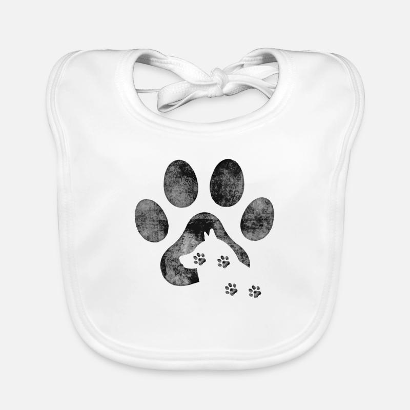 patte malamute gris Bavoir bio Bébé