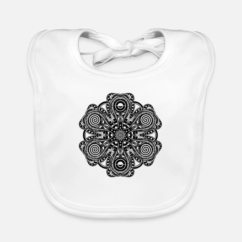 mandala techno Bavoir bio Bébé