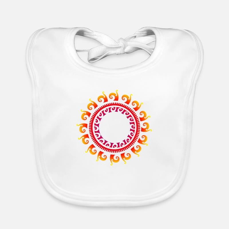 Maori Sun Polynesian Tribal Tattoo Gift Idea Organic Baby Bibs