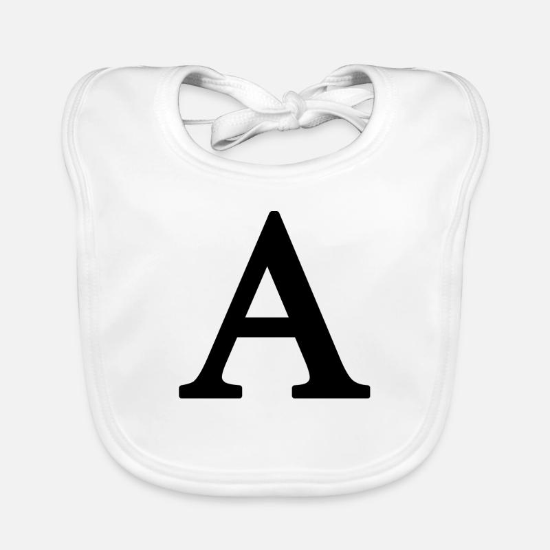 Buchstabe A - Übergröße Baby Bio-Lätzchen