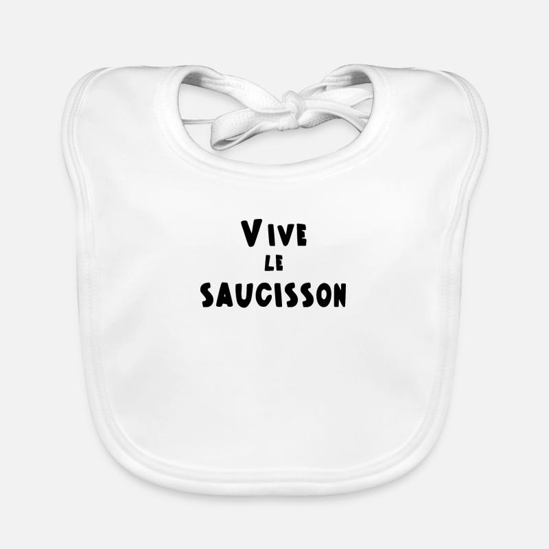 vive le saucisson Bavoir bio Bébé