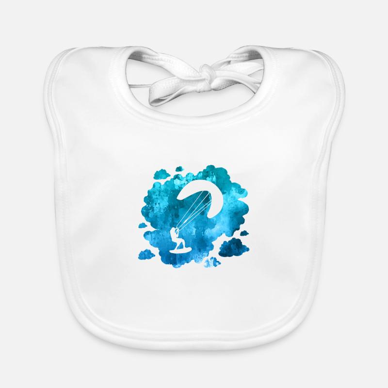 Double Exposure Kite Surfing Retro Gift Organic Baby Bibs
