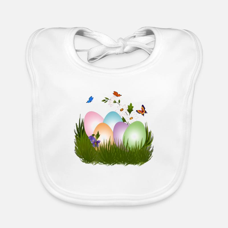 Chasse aux œufs de Pâques Bavoir bio Bébé