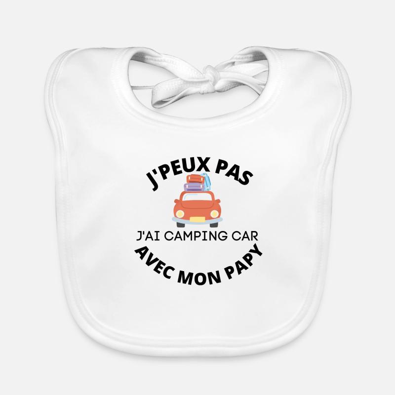 j'peux pas, j'ai camping car avec mon papy Bavoir bio Bébé