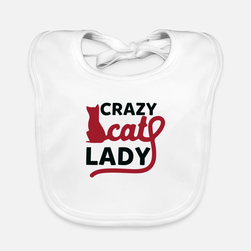 Crazy cat lady Bavoir bio Bébé