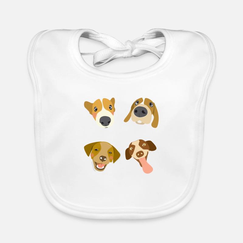 Cute cute cute dog Organic Baby Bibs