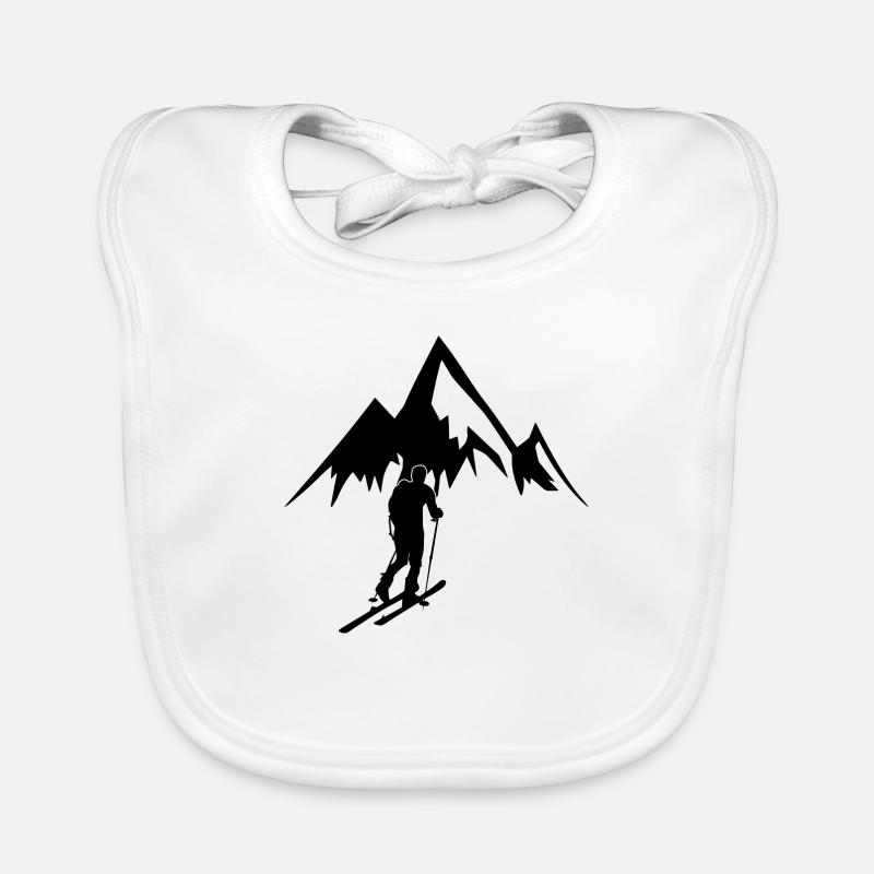 Ski Touring Touring Ski Gift Skiing Mountain Hiking Organic Baby Bibs
