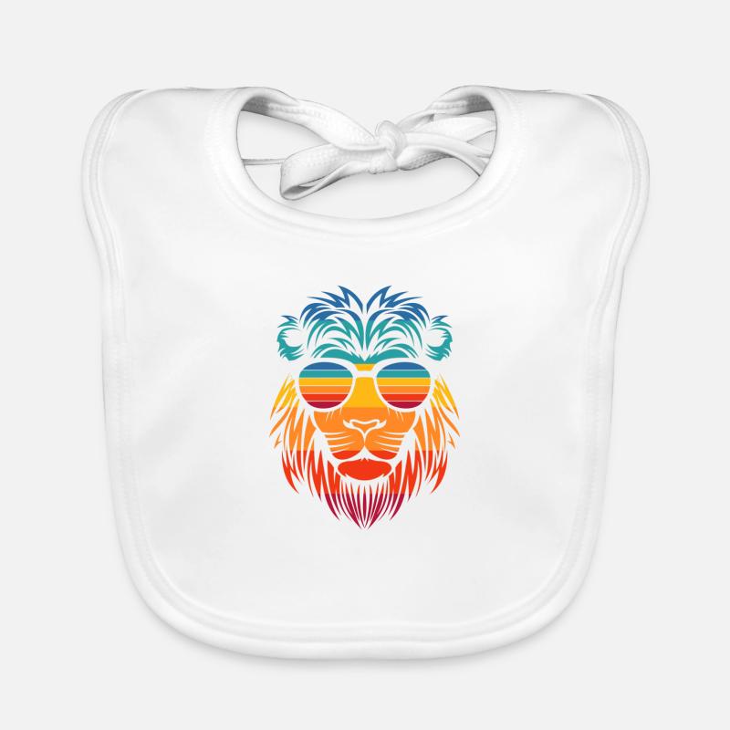 Lion stickers Bavoir bio Bébé